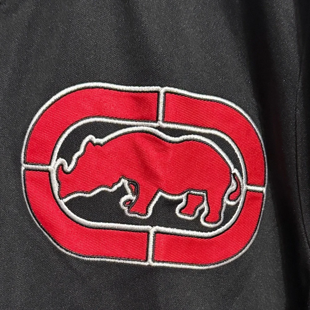 Ecko Unltd. Black‎ Short Sleeve Embroidered Logo Jersey Shirt Skater Streetwear